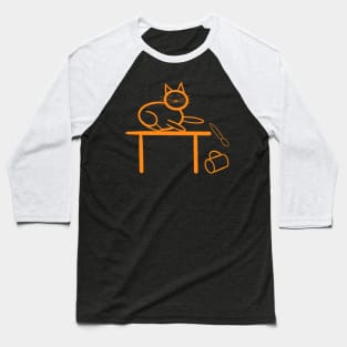 Cat knocking stuff on the ground Baseball T-Shirt